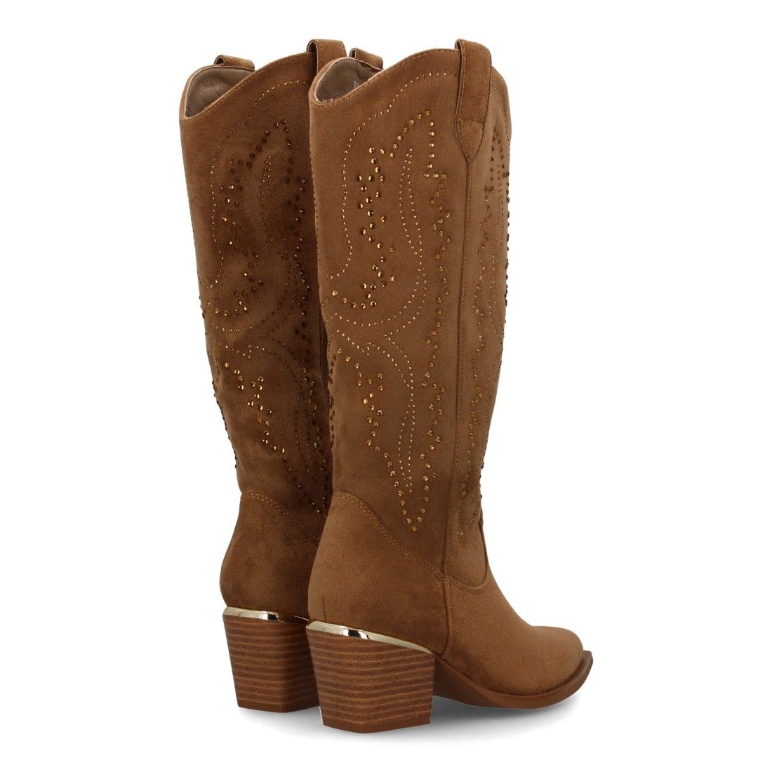 Bota cowboy para mujer de caña alta con diseño brillante, ideal temporada Otoño Invierno. - Imagen 5