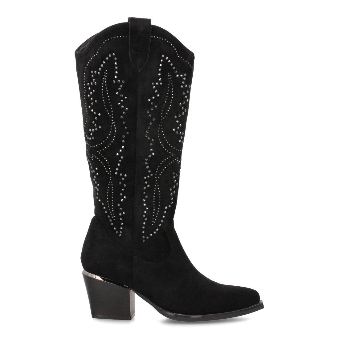Bota cowboy para mujer de caña alta con diseño brillante, ideal temporada Otoño Invierno. - Imagen 2
