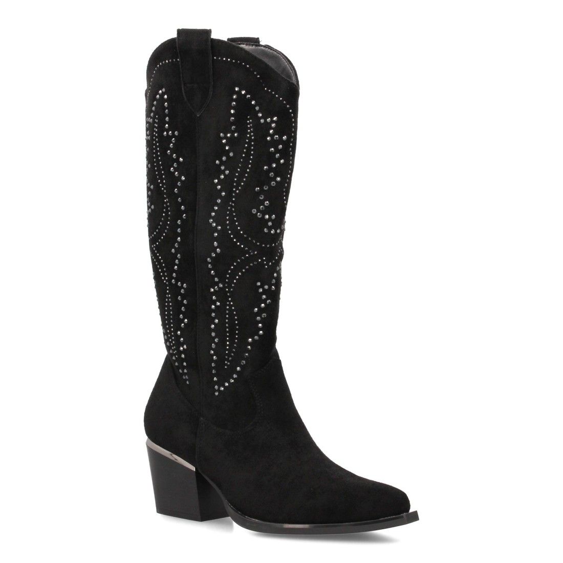 Bota cowboy para mujer de caña alta con diseño brillante, ideal temporada Otoño Invierno. - Imagen 3