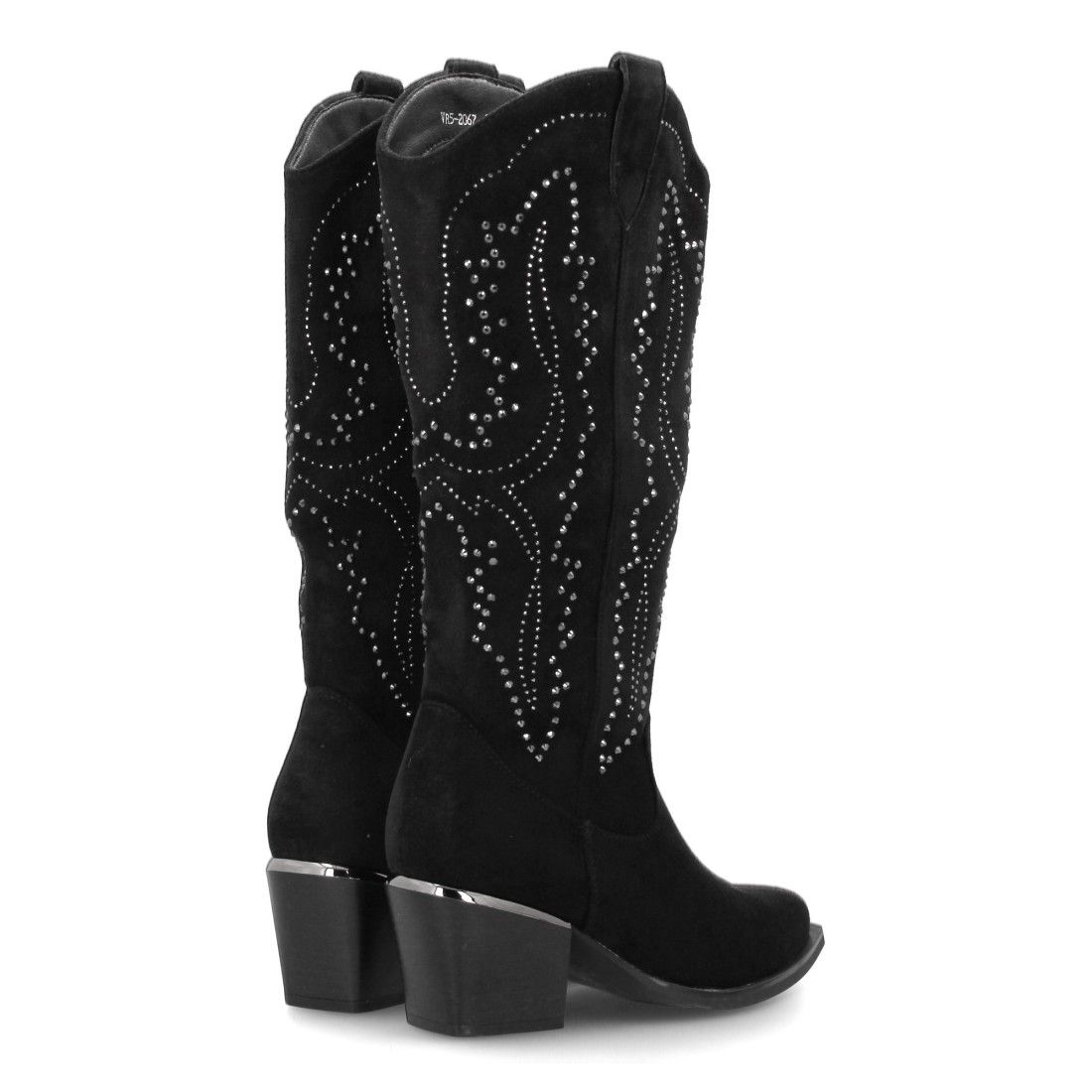 Bota cowboy para mujer de caña alta con diseño brillante, ideal temporada Otoño Invierno. - Imagen 5