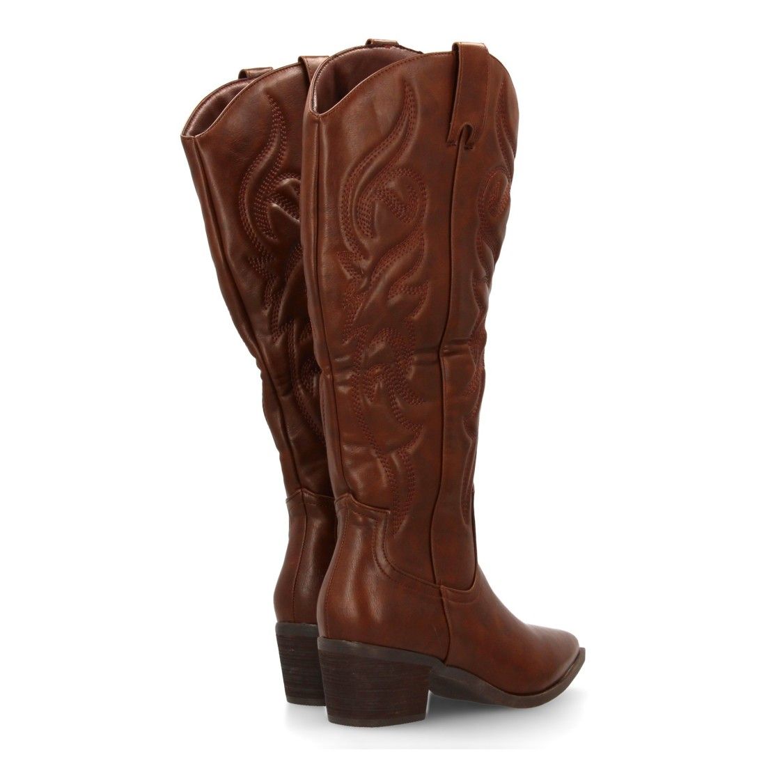 Bota cowboy alta con bordados decorativos - Imagen 5