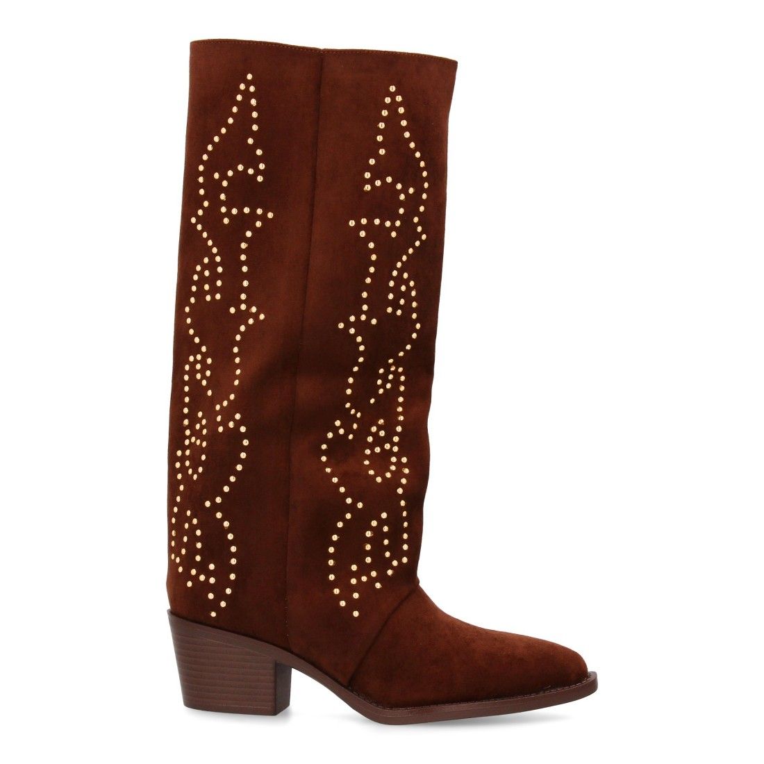 Bota alta con diseño de tachuelas y tacon - Imagen 2