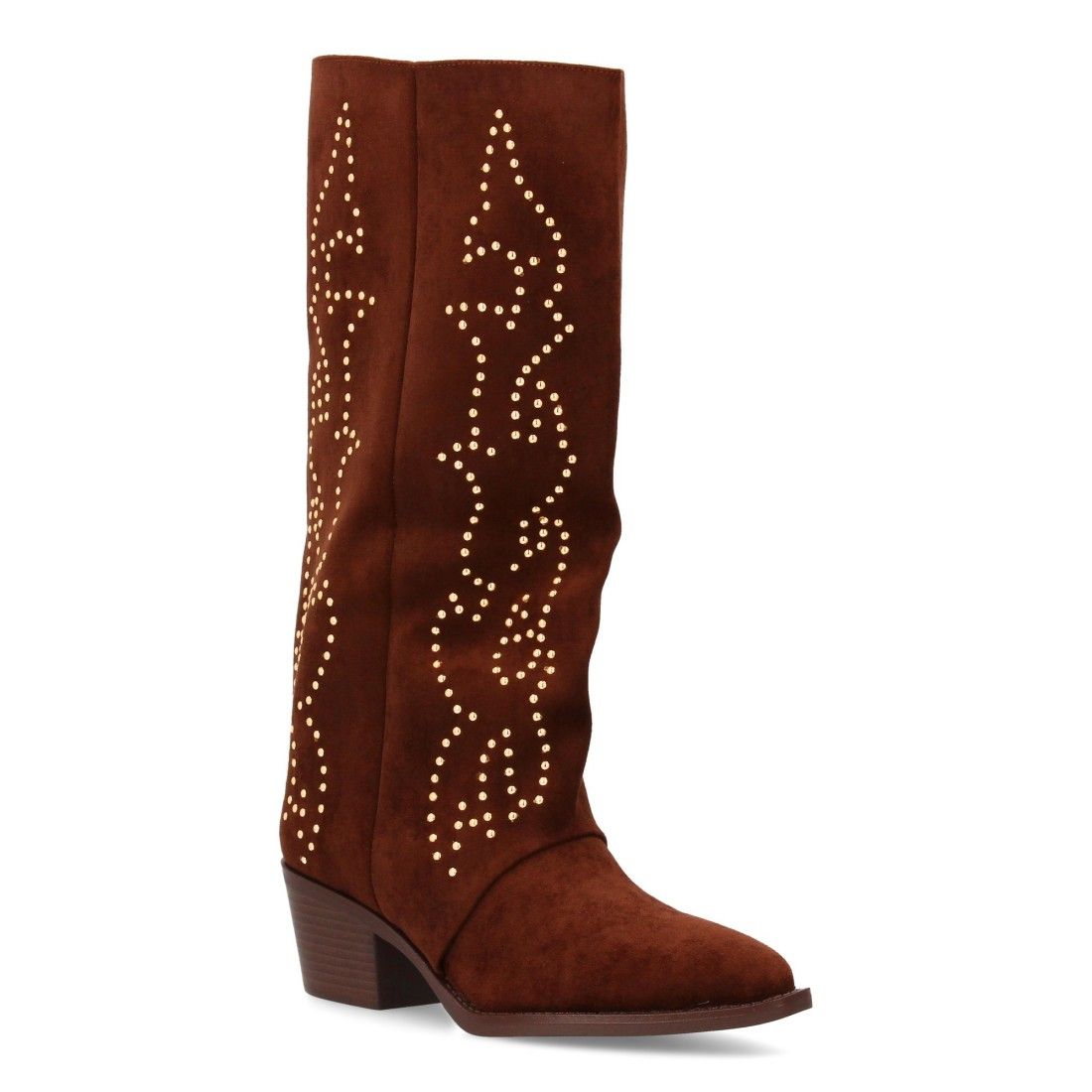 Bota alta con diseño de tachuelas y tacon - Imagen 3