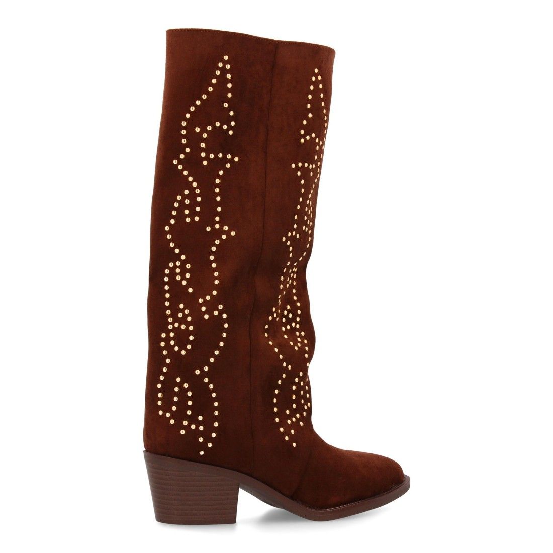 Bota alta con diseño de tachuelas y tacon - Imagen 4