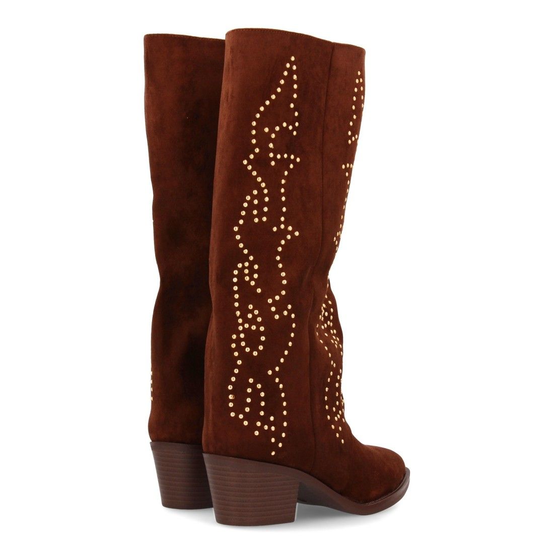 Bota alta con diseño de tachuelas y tacon - Imagen 5
