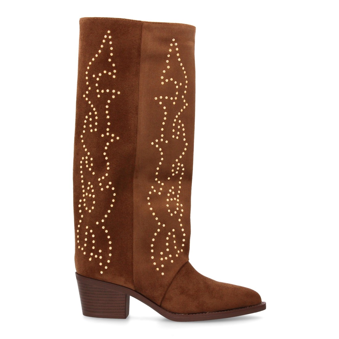Bota alta con diseño de tachuelas y tacon - Imagen 2