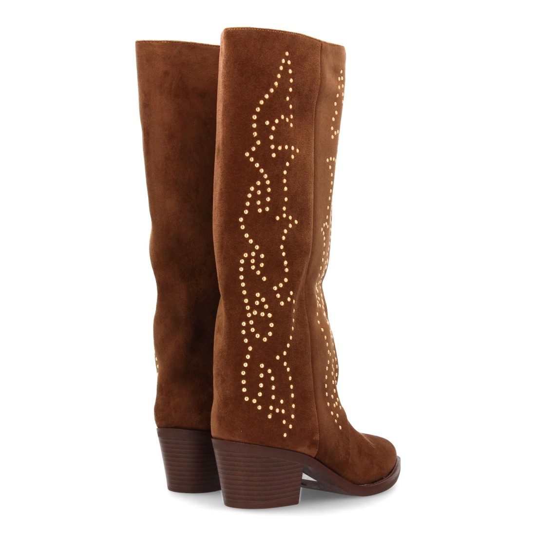 Bota alta con diseño de tachuelas y tacon - Imagen 5