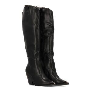 Botas altas de tacón y punta metálica