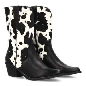 Botín cowboy con estampado animal
