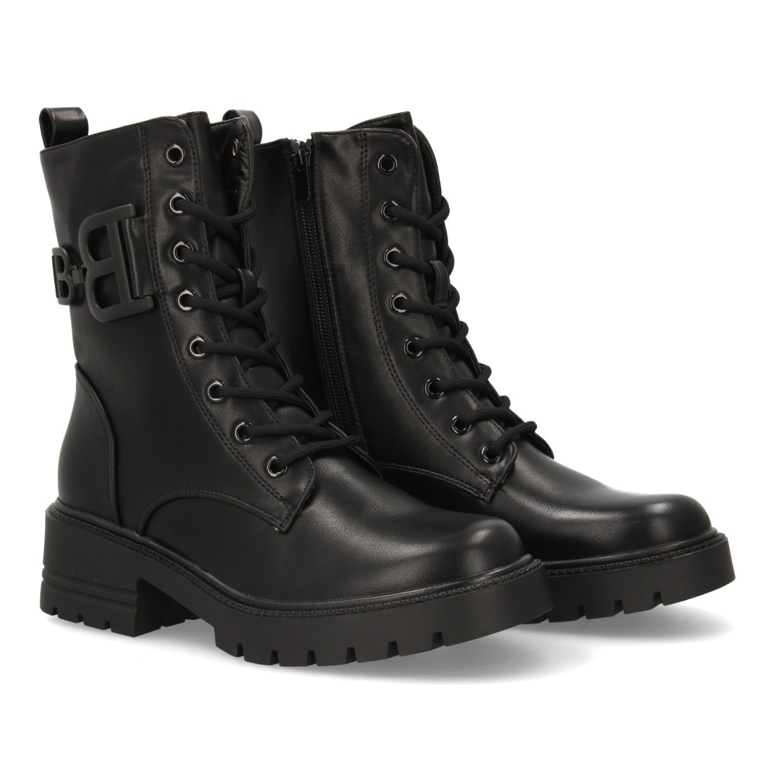 Botín Bota militar con detalle lateral para mujer.