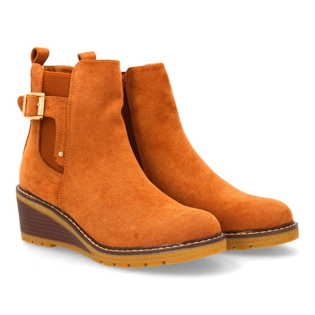 Bota de cuña con estilo minimalista para mujer