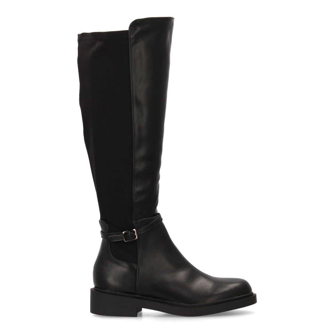 Bota alta elástica plana para mujer - Imagen 2