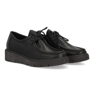 Mocasín cordones mujer suela gruesa