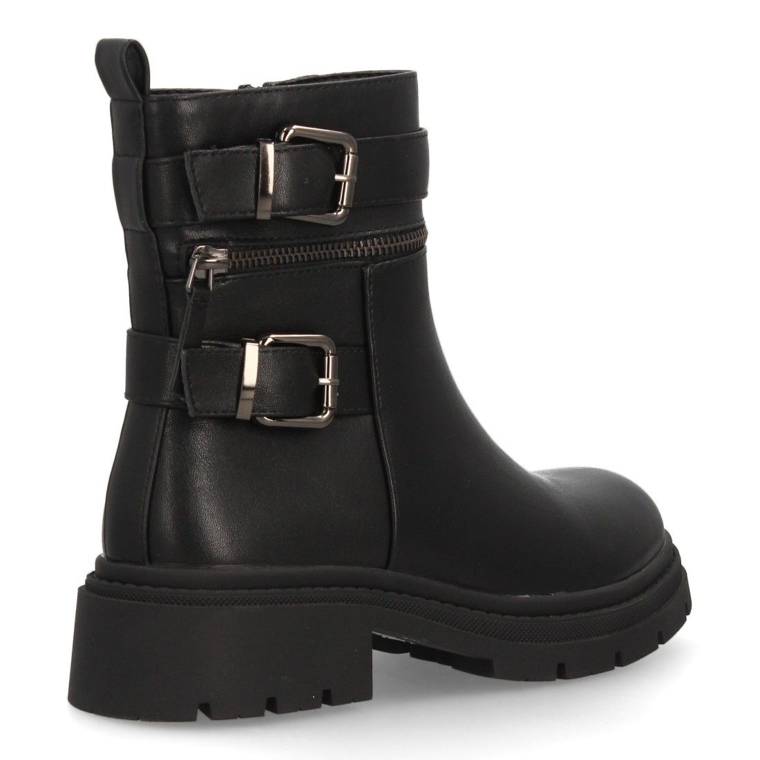 Botas moteras mujer con cremalleras y hebillas - Imagen 4