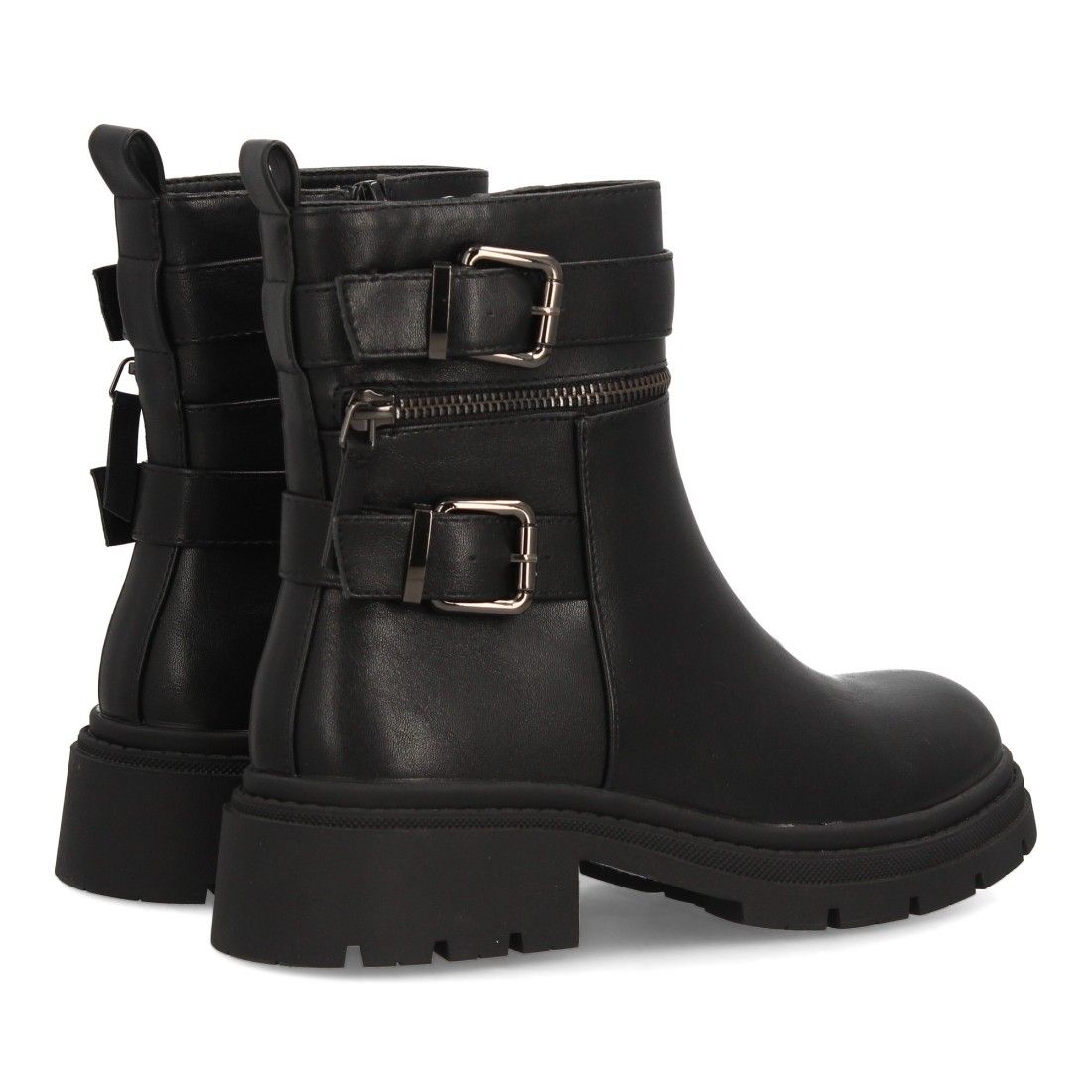 Botas moteras mujer con cremalleras y hebillas - Imagen 5