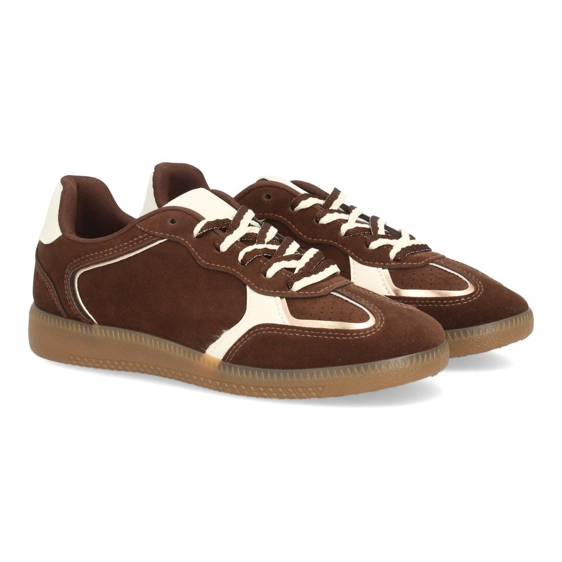 Zapatilla casual con cordón bitono