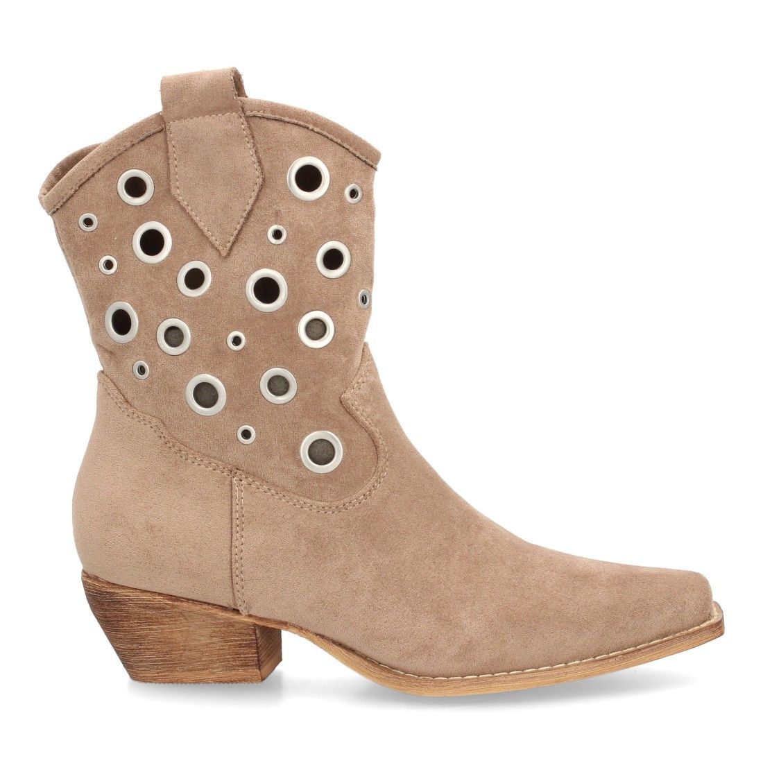 Botas cowboy con ojales metálicos para mujer. - Imagen 2