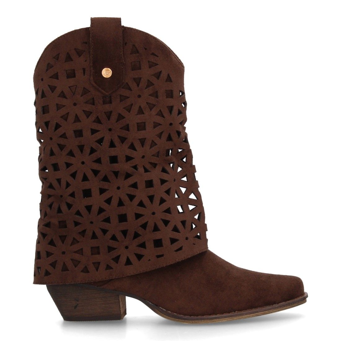 Botas cowboy troqueladas estilo boho para mujer. - Imagen 2