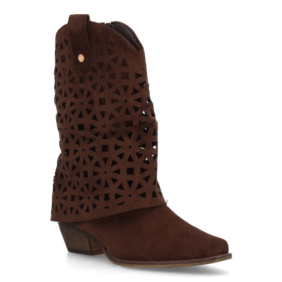 Botas cowboy troqueladas estilo boho para mujer. - Imagen 3