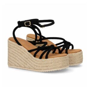 Sandalias de cuña con tiras cruzadas