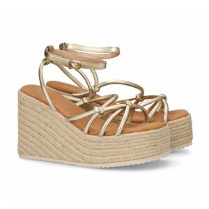 Sandalias de cuña con tiras cruzadas