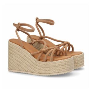 Sandalias de cuña con tiras cruzadas