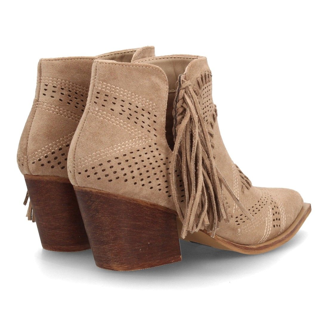 Botín cowboy calado con flecos para mujer - Imagen 5