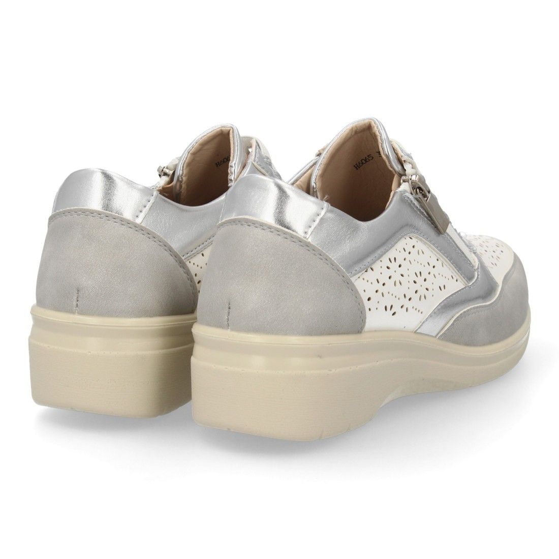 Zapatillas mujer cuña con cremallera cómodas y calados. - Imagen 5