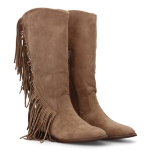 Bota mujer con flecos estilo cowboy