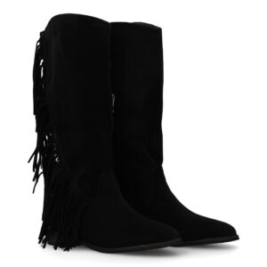 Bota mujer con flecos estilo cowboy