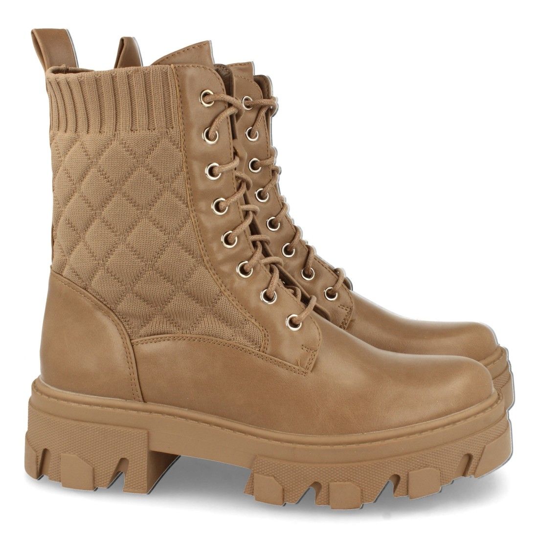Botin de Plataforma, con Elastico y Cordones
