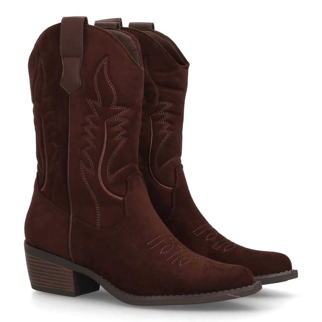 Botas cowboy mujer caña alta estilo western con tacón bajo cómodo