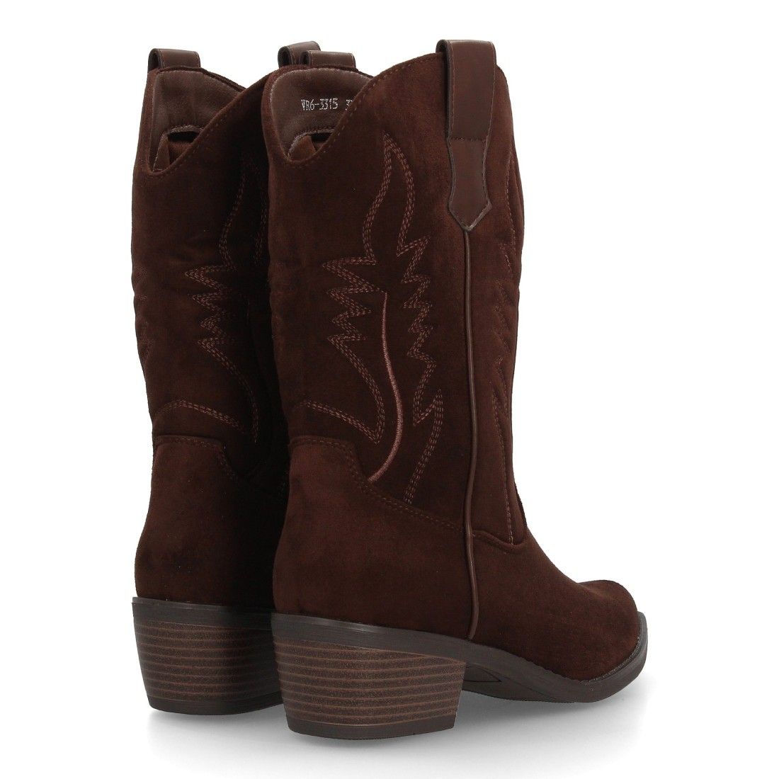 Botas cowboy mujer caña alta estilo western con tacón bajo cómodo - Imagen 5
