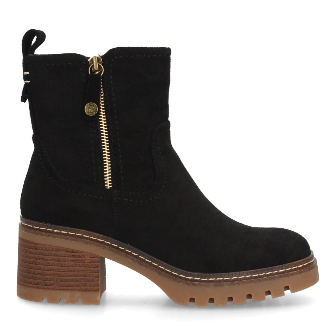 Botines cómodos para mujer con tacón y cremallera - Imagen 2