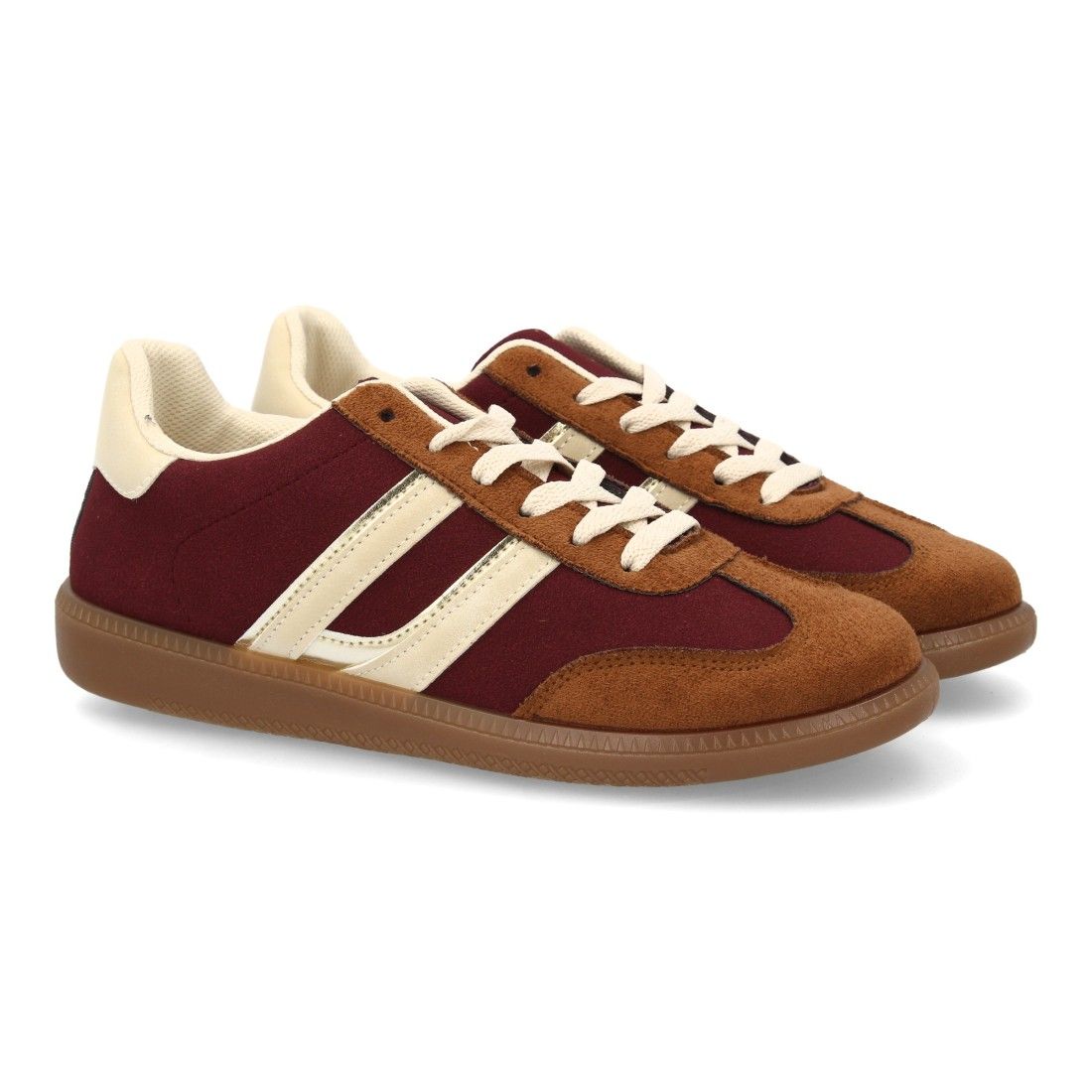 Zapatillas deportivas mujer casual efecto ante con cordones