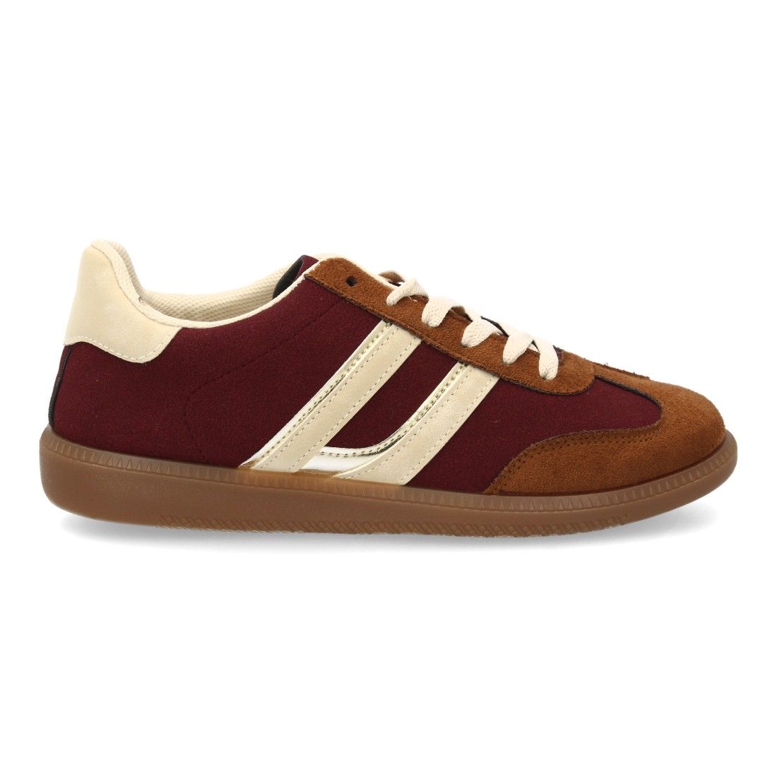 Zapatillas deportivas mujer casual efecto ante con cordones - Imagen 2