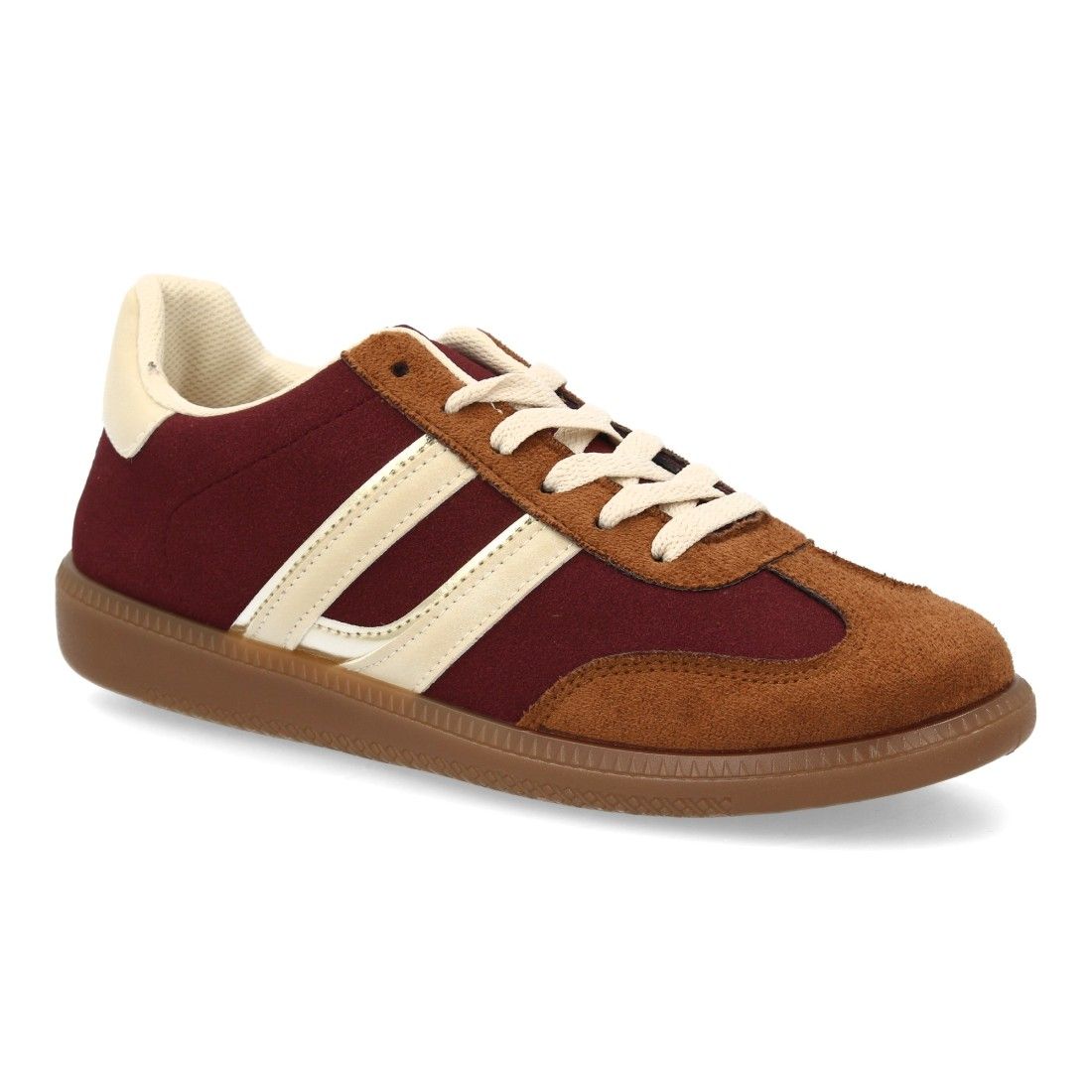 Zapatillas deportivas mujer casual efecto ante con cordones - Imagen 3