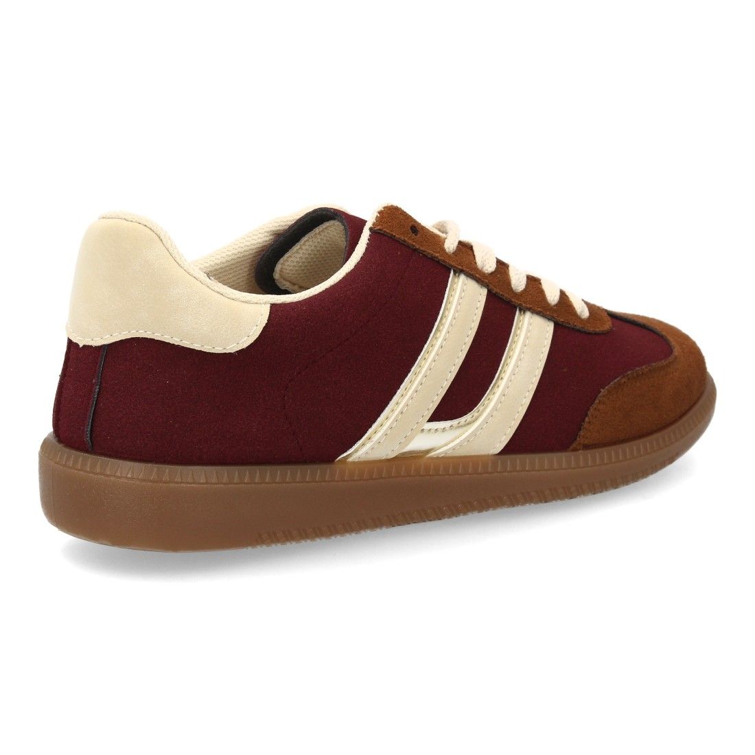 Zapatillas deportivas mujer casual efecto ante con cordones - Imagen 4