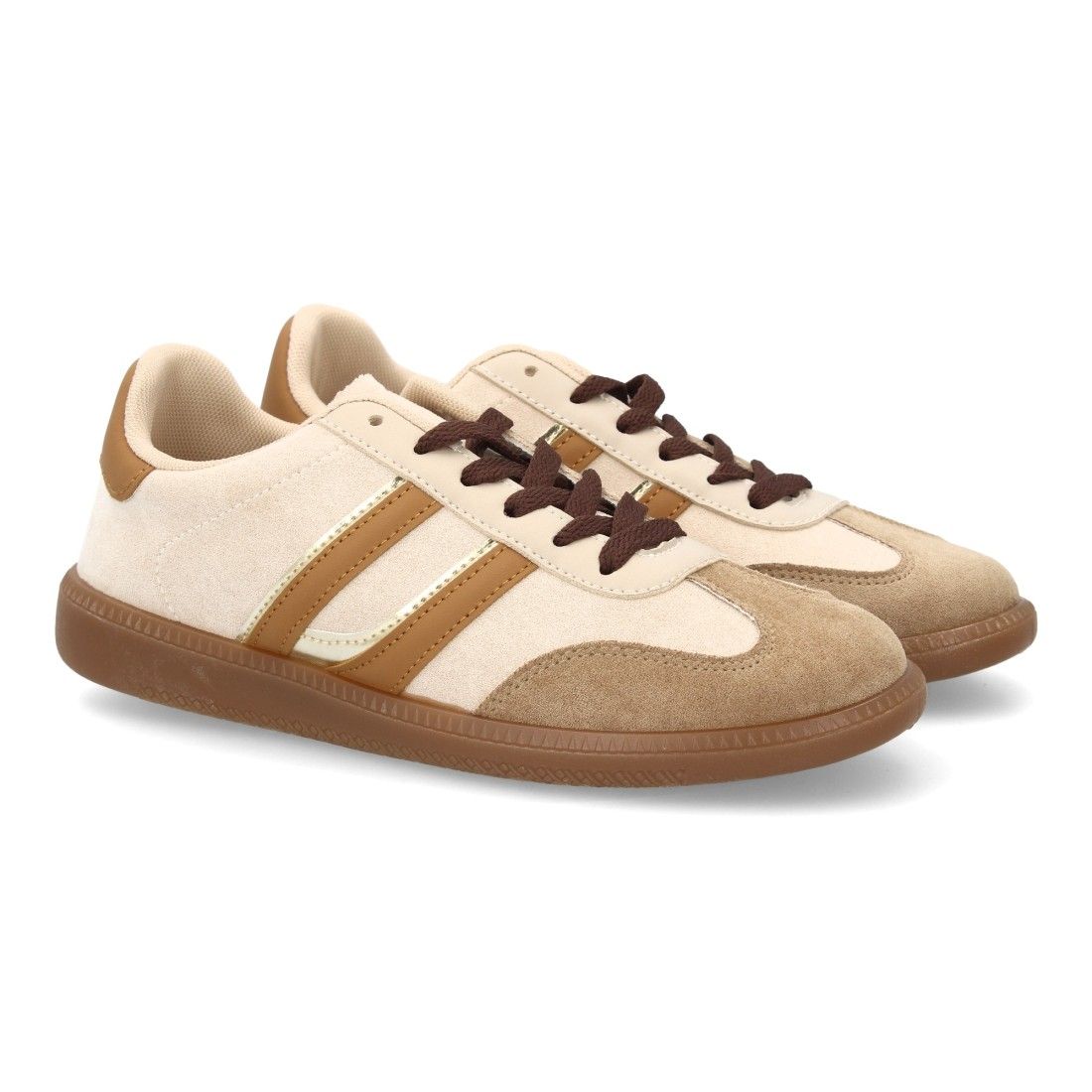 Zapatillas deportivas mujer casual efecto ante con cordones