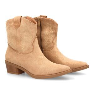 Botín cowboy con tacón para mujer