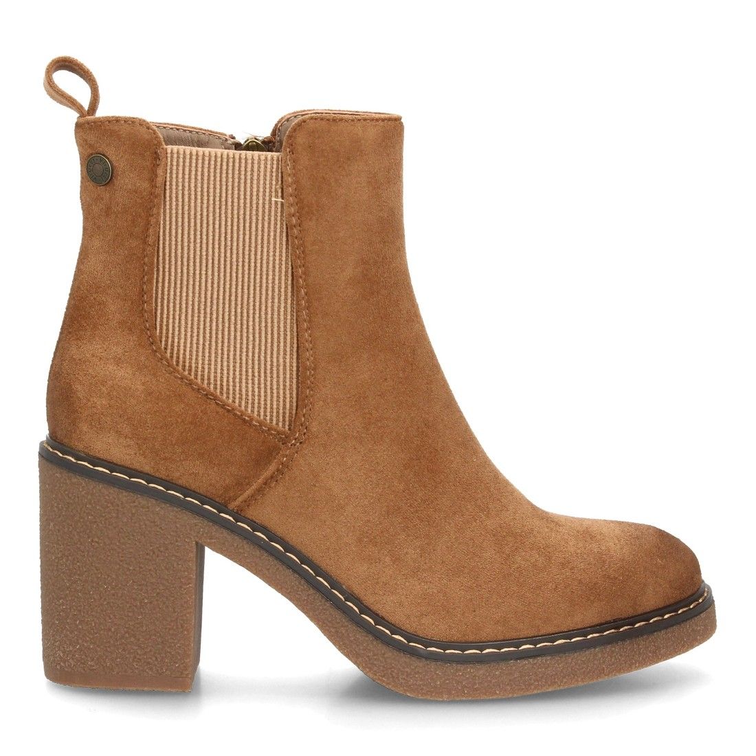 Botines Chelsea Mujer Negros con Plataforma y Tacón Ancho - Imagen 2