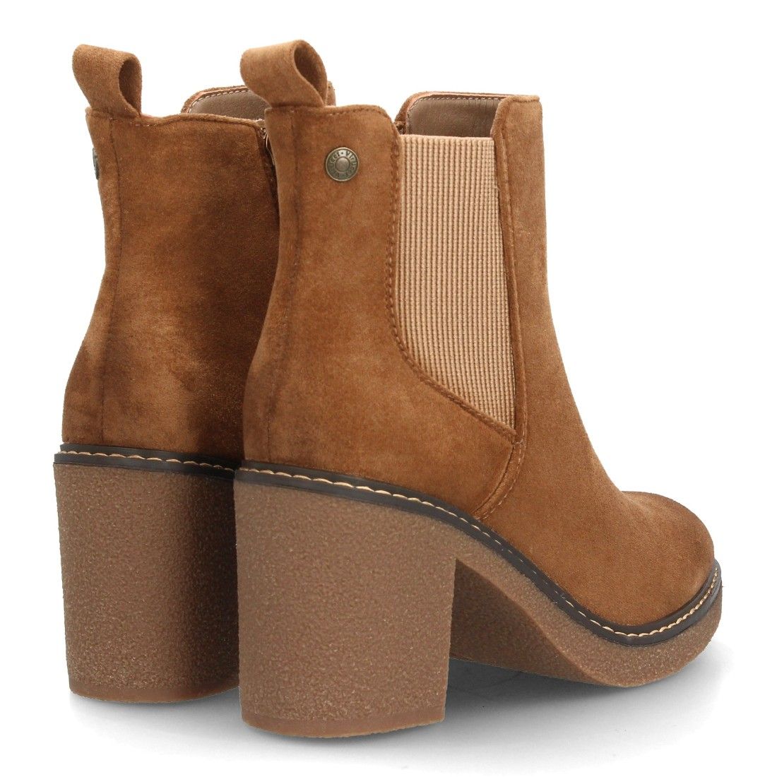 Botines Chelsea Mujer Negros con Plataforma y Tacón Ancho - Imagen 5