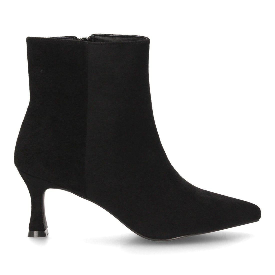 Botines de Tacón Mujer con punta fina y tacón estilizado, efecto ante - Imagen 2