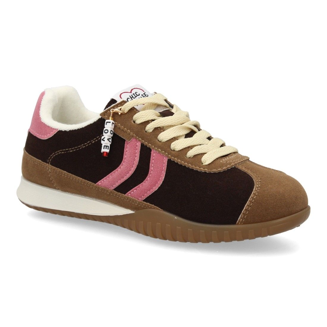 Zapatillas Mujer Casual Ante con Cordones y Detalle Sneakers Retro - Imagen 3