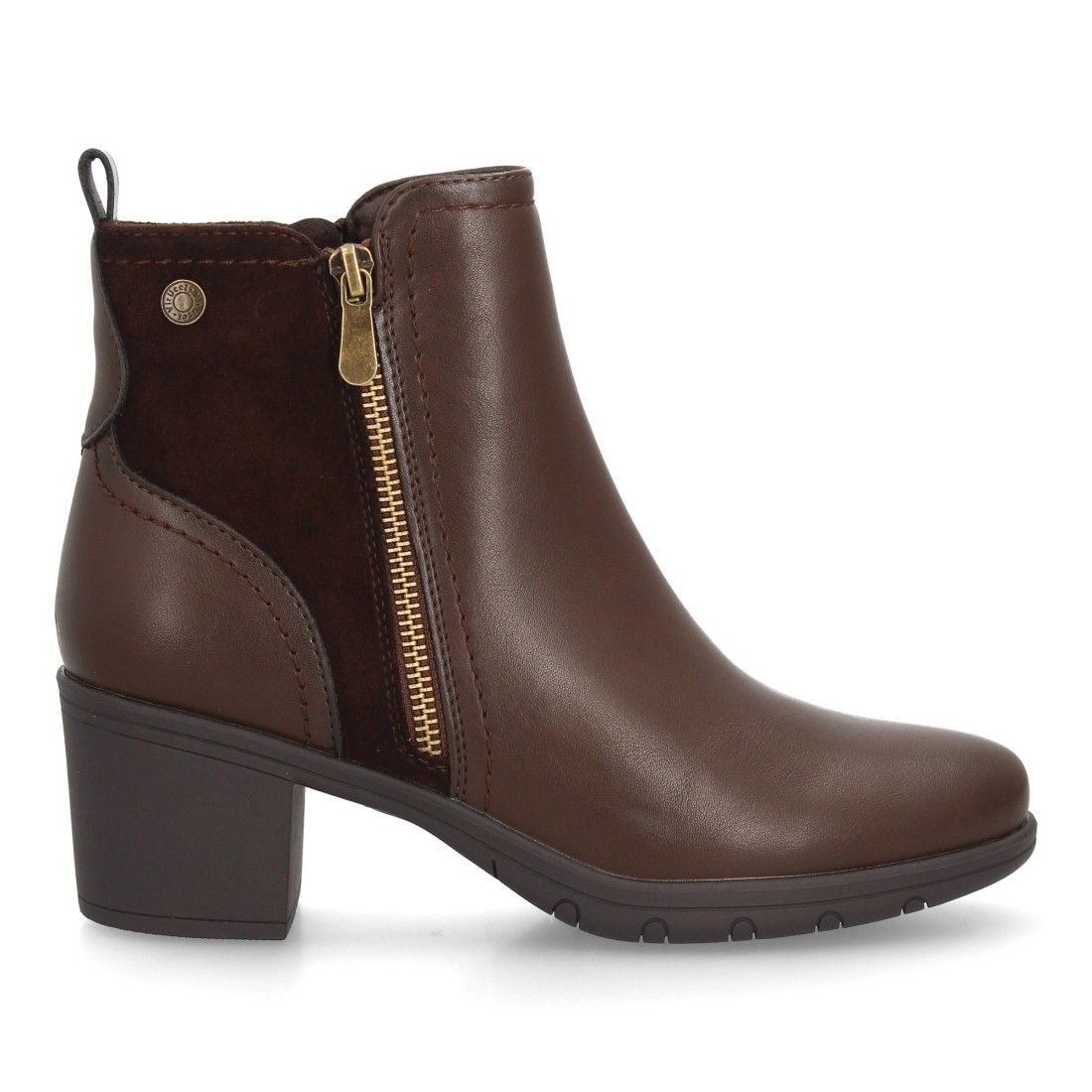 Botines elegantes con tacón ancho y cremallera - Imagen 2