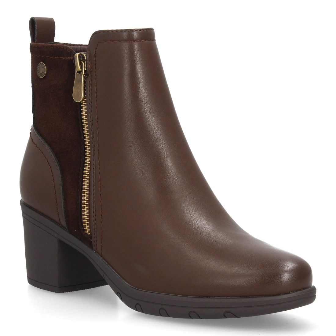 Botines elegantes con tacón ancho y cremallera - Imagen 3