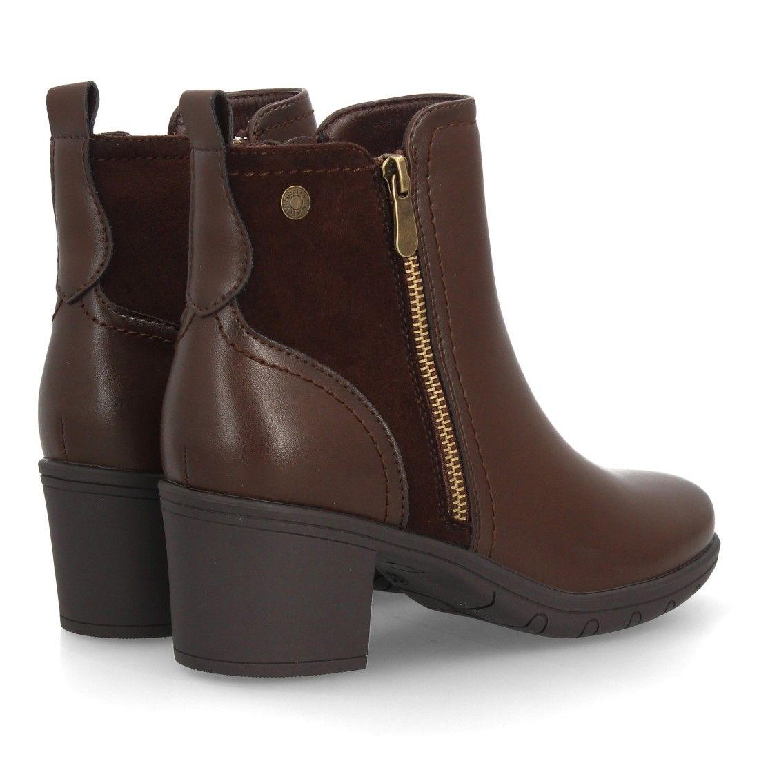 Botines elegantes con tacón ancho y cremallera - Imagen 5