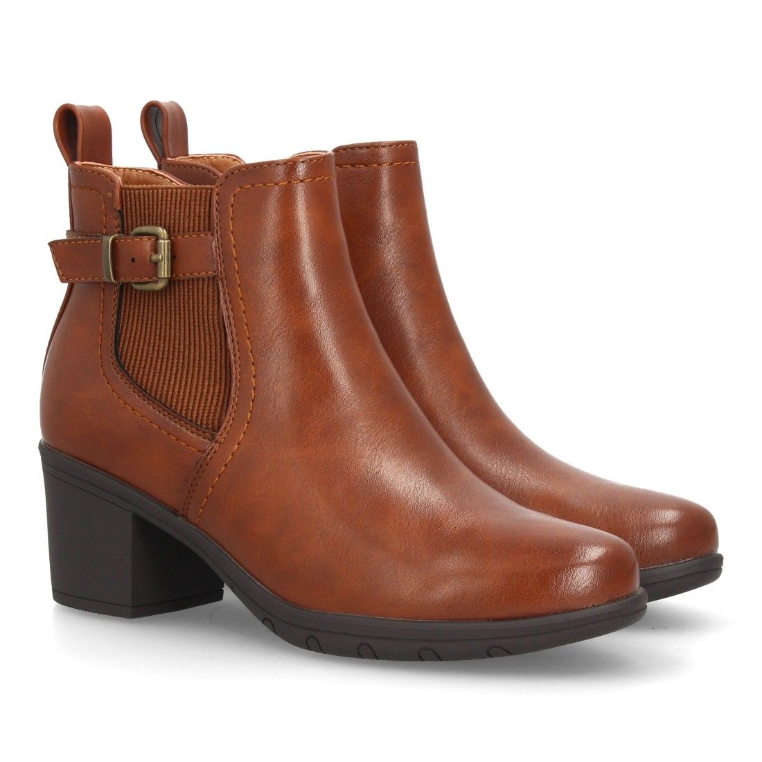 Botines Chelsea con hebilla decorativa