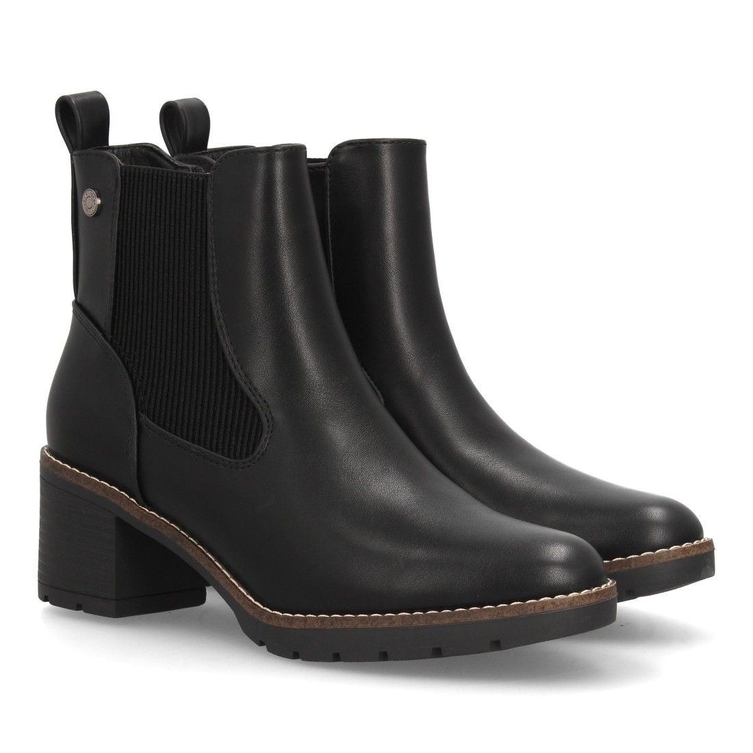 Botines de mujer estilo Chelsea con diseño clásico y paneles laterales
