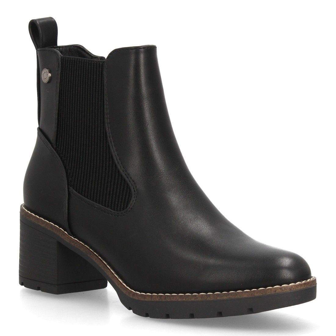 Botines de mujer estilo Chelsea con diseño clásico y paneles laterales - Imagen 3